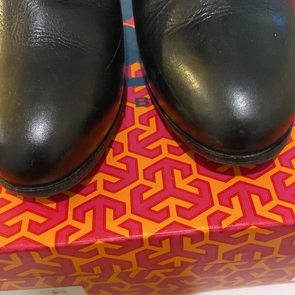 Tory Burch Women’s Bristol Equestrian Calf Leather Ankle Zip Bootie Sz 10.5